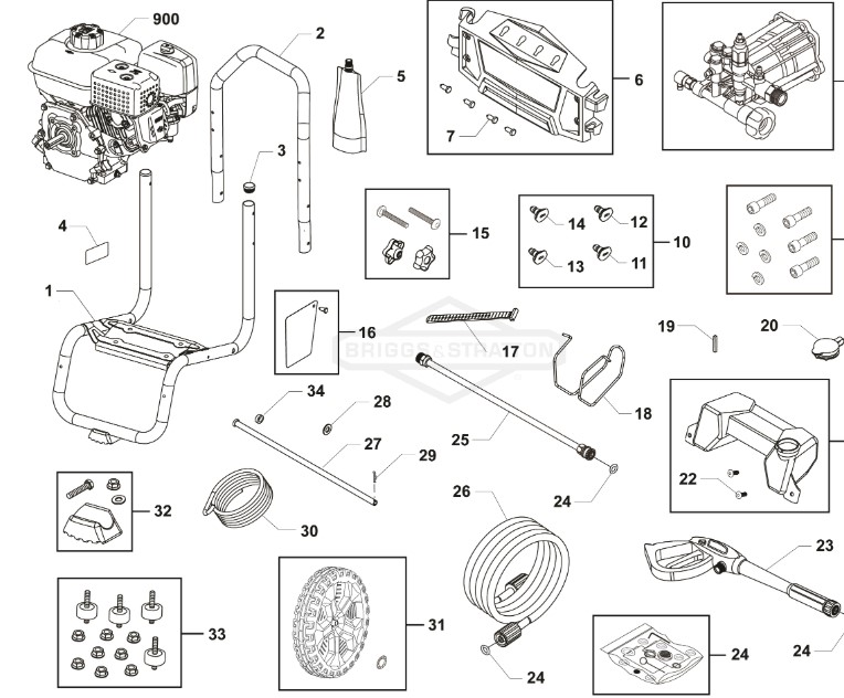 Craftsman 3100 psi Power Washer CMXGWAS020808 Parts kits manuals